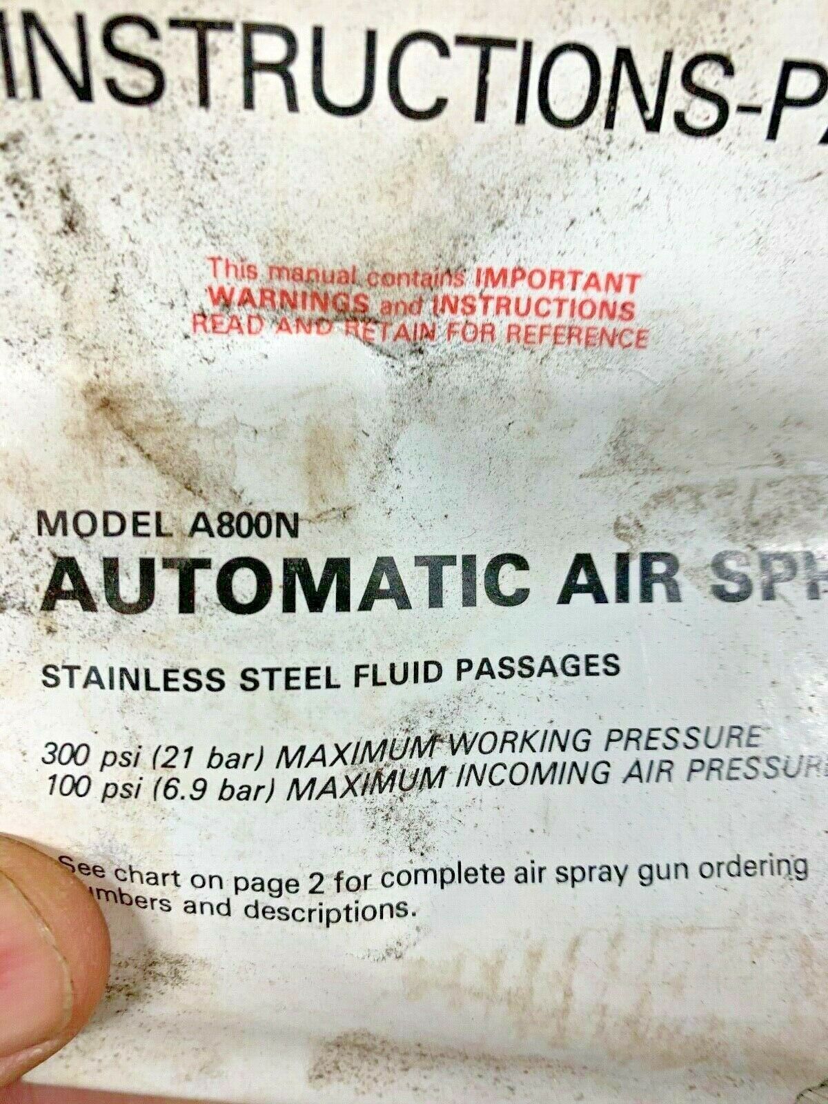GRACO A800N Liquid Spray Guns | MAVERICK UNLIMITED INC.